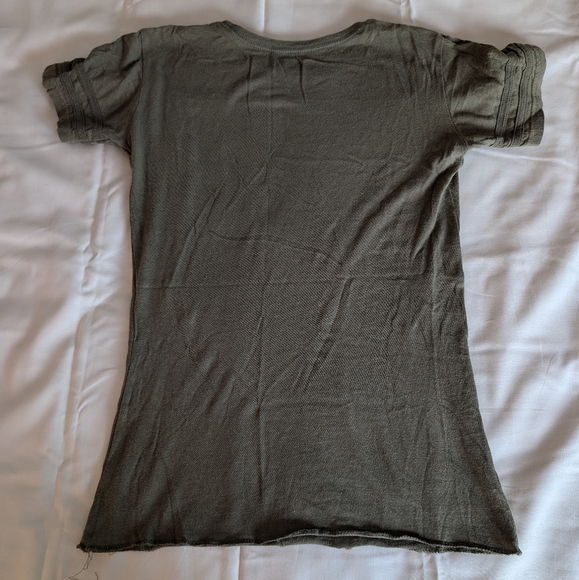 L.O.L. Vintage Olive Green Love Peace Tee - Picture 4 of 4